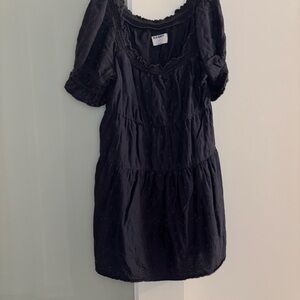 Talbots Navy Blue Eyelet Dress